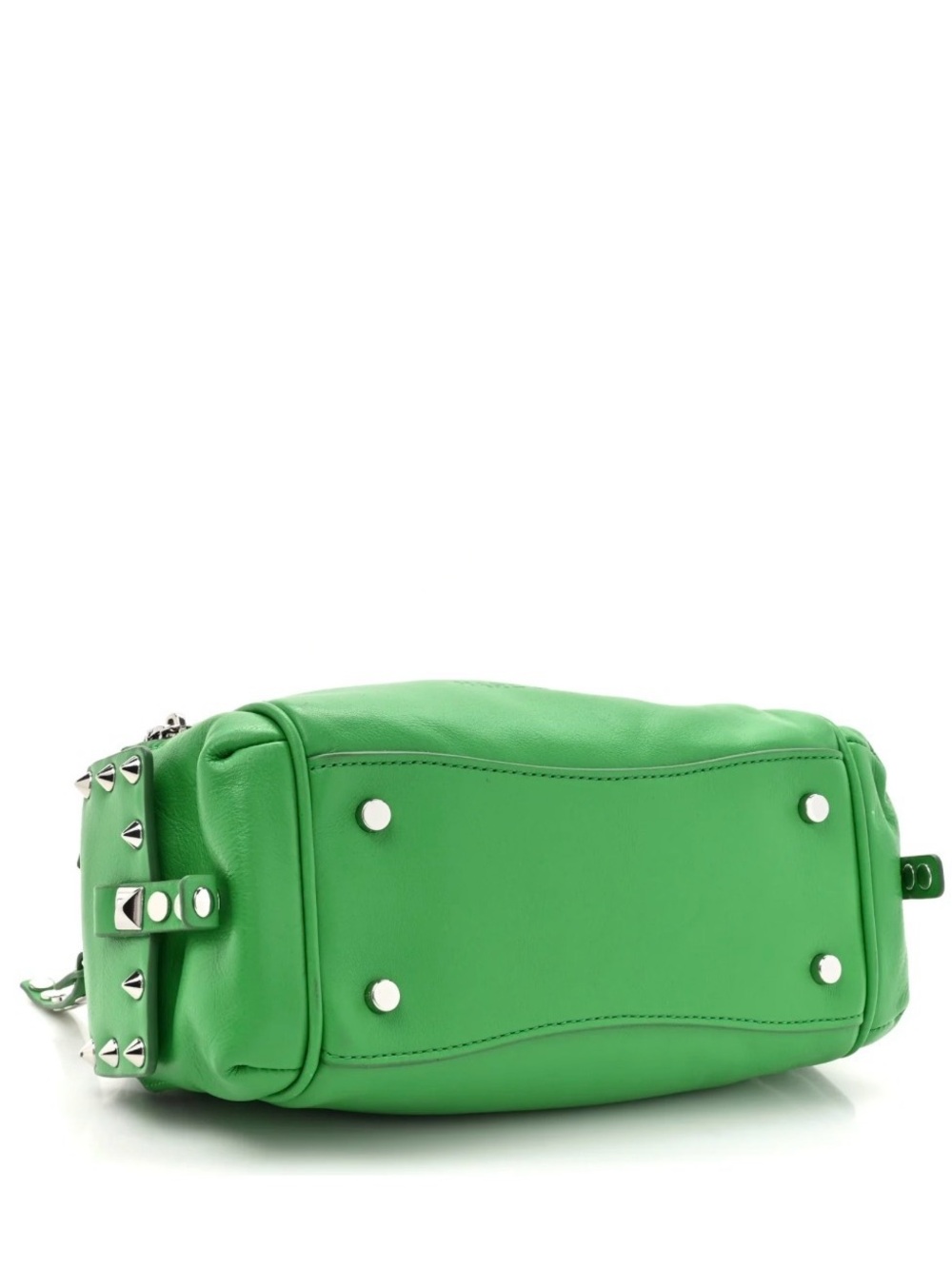 Rare Marc Jacobs Bright Green Studded Leather Satchel - Picture 3 of 10